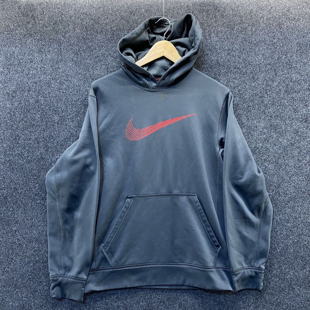 Nike Hoodie Sweatshirt Therma-Fit Gray Pullover